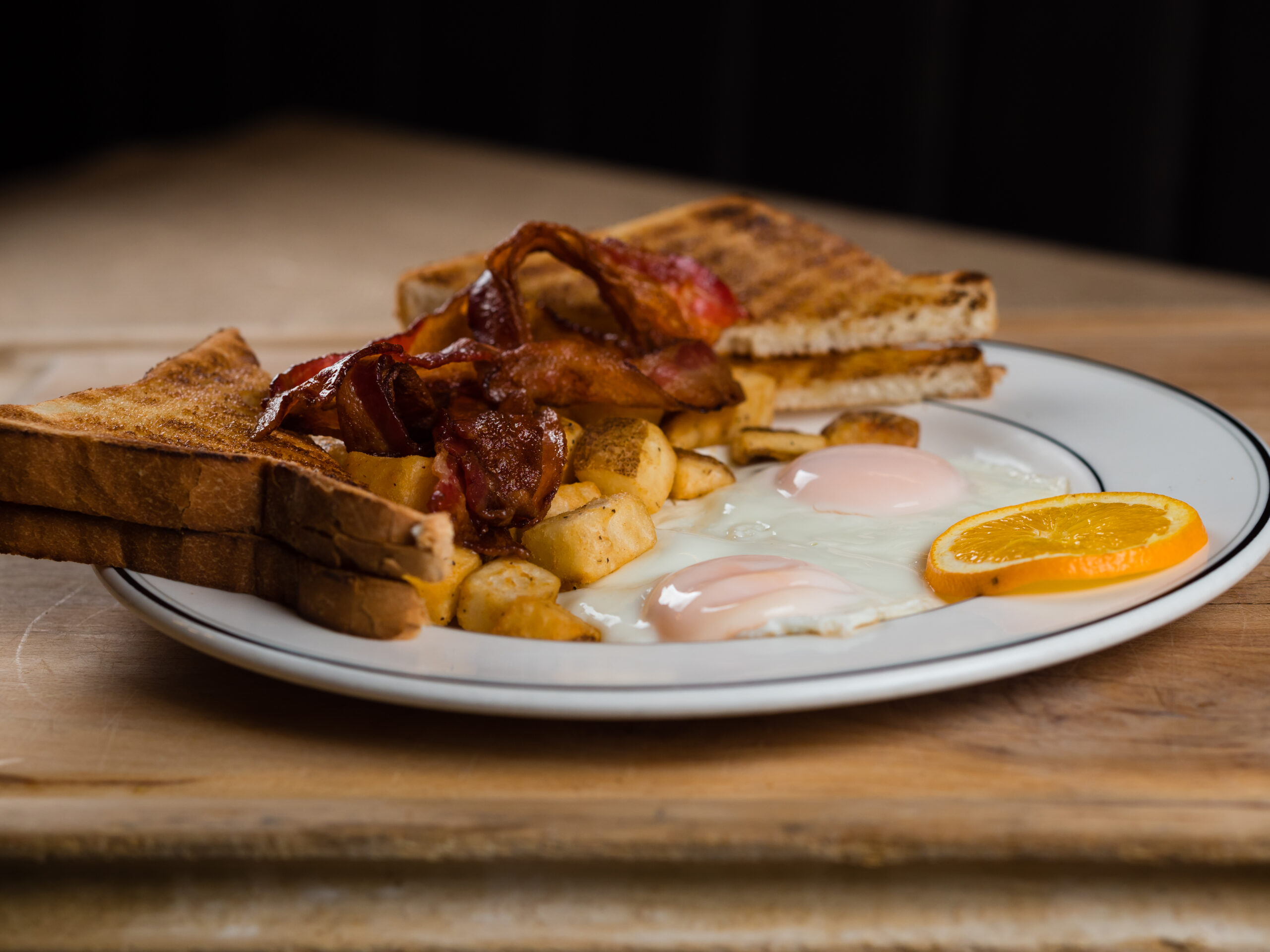 Two Eggs w/Bacon, Ham or Sausage